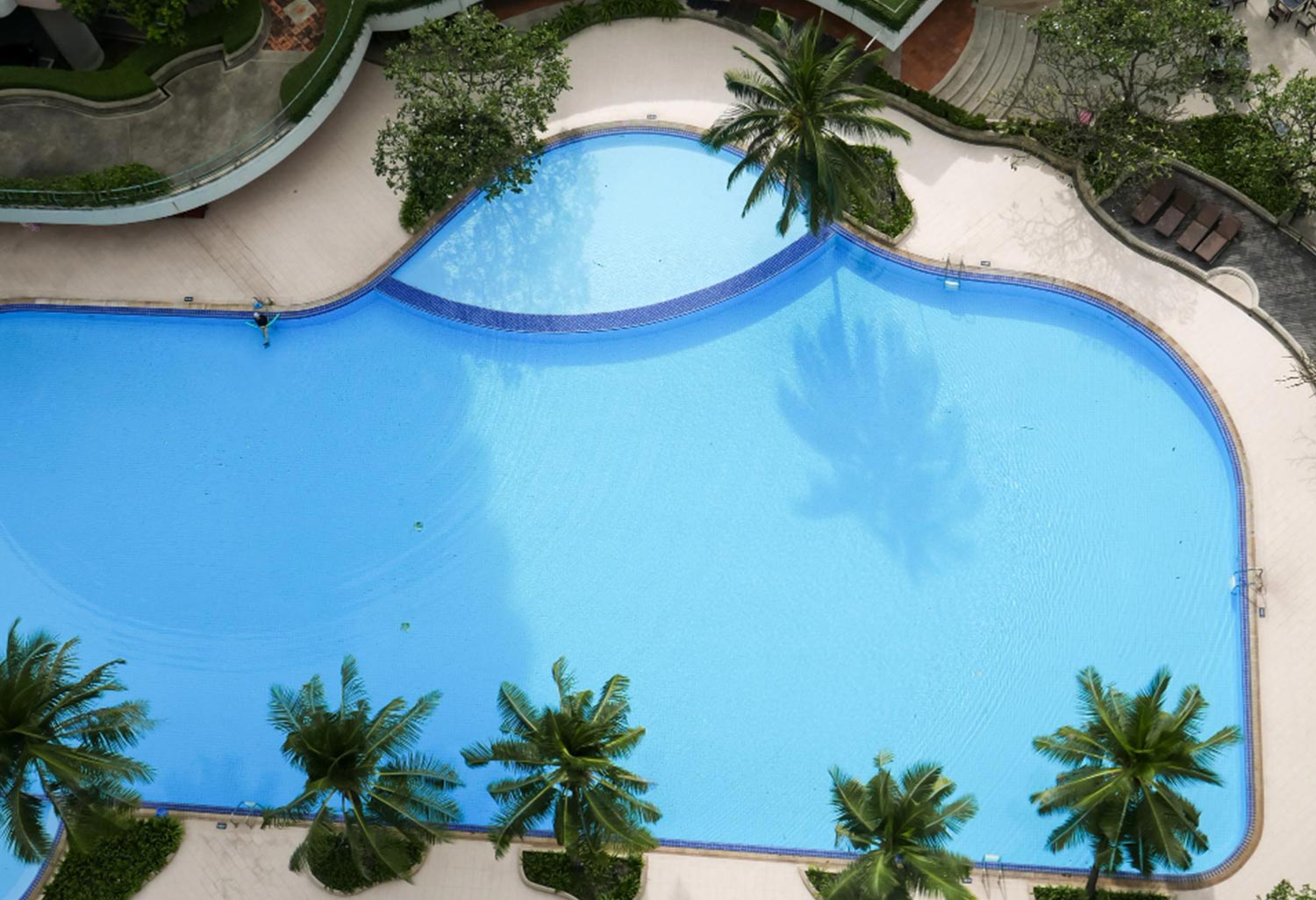 Free shape swimming pool